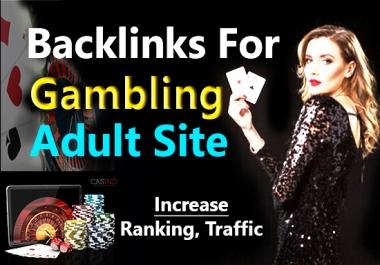 dofollow backlink with social signal package for gamble adult any sites
