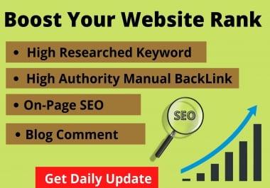 Rank Your Website on Google,  Monthly SEO Backlinks & Keyword Research Manually