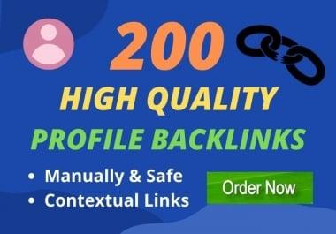 I will create 200 High Quality Powerful Profie Backlinks