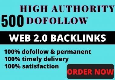 I will do 500 dofollow web 2.0 blog contextual SEO backlinks