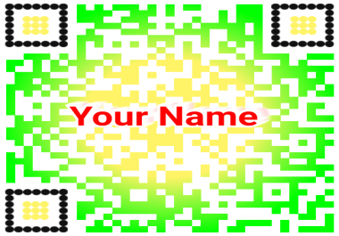 I design Multicolor QR code with logo or your name