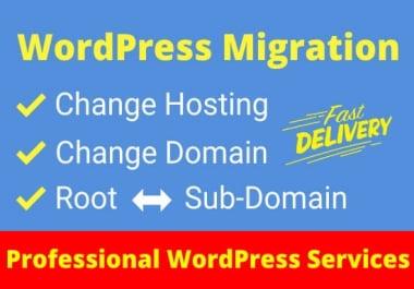 I will migrate your WordPress website