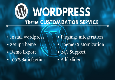 Wordpress theme Customization service