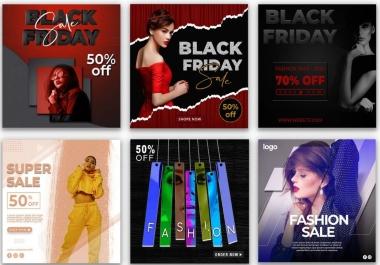 I will do facebook,  IG,  social media post and web banner ads design