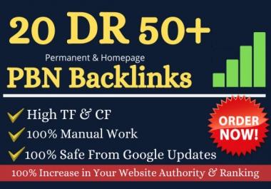 I will give you 20 High DR 50+ PBN backlinks