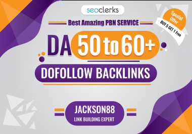 I will Genuine Unique Domain 15 High Quality Backlinks With Da 50to60+