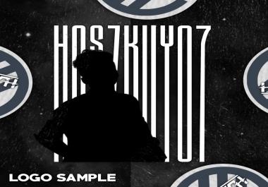 I will design a logo illustration with a fancy design