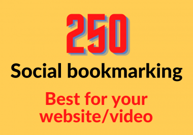 I will do high quality 250 social bookmarking live backlinks
