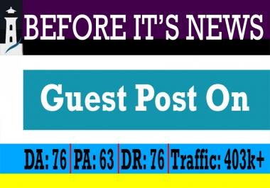 I will write and publish guest post on beforeitnews. com