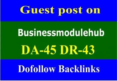 I will do guest post on business module hub with do-follow links