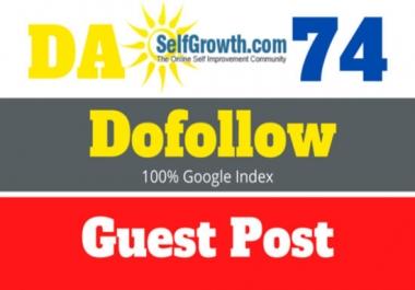I will publish a guest post on selfgrowth with high do follow links