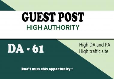 I will publish guest post on high da with dofollow backlinks