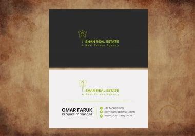 I can creat a unique professional business card for you.
