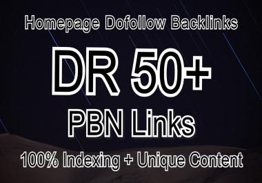 I will do 10 High DR 50+ homepage pbn Backlinks