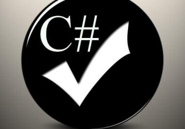 program C Sharp,  WPF and WinForms for 30 minutes.