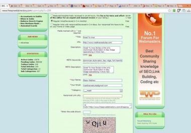 submit to Top 75 Alexa Ranking Directory Sites having atleast PR3