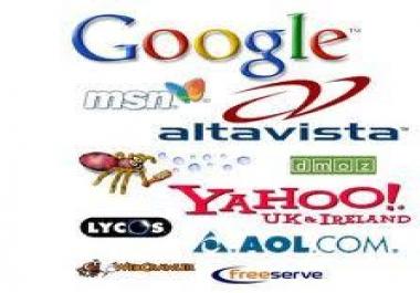 Submit your site to 140 search engines,  local directories