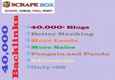 Make 40,000 Blog comments backlinks for your website