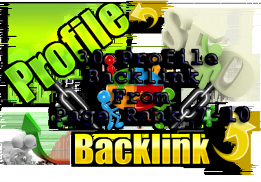 Create 30 Profile Backlinks for your site from 30 High page Rank PR7-10 and High Authority Site