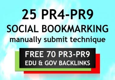 manually Create 25 PR4 to PR9 Backlinks and 70 Edu and Gov Redirect Links