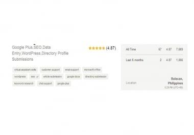 Manual Directory Submission 30-50 directory websites