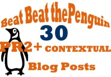 help You Beat the Penguin Update with 15 Contextual Posts on PR2 to PR4 Blogs