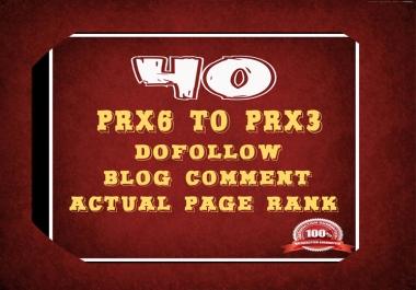 I will make 40 Manual DoFollow Blog Comment Actual DA80+ to DA30+