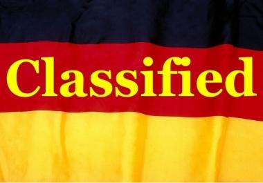 publish your business or service to 11 German high pr classified sites with pic