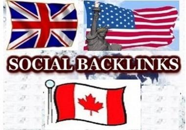 make 24 high pr USA,  UK,  AUSTRALIA social backlinks, with 10 bonus high pr backlinks Delicious,  Digg