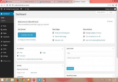 Creating a web site through the CMS system