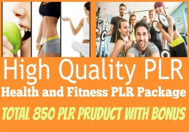 Give You High Quality 850 Health And Fitness PLR Product