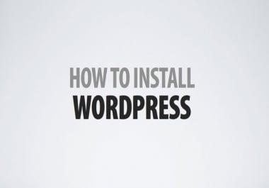 install wordpress to your host for your site