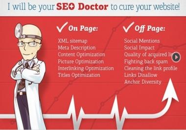 I will be SEO Doctor,  Rank Better with this seo Report