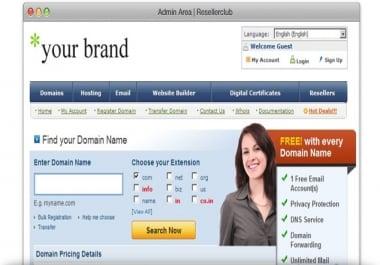 I will create a resellerclub so you can sell domains for 5