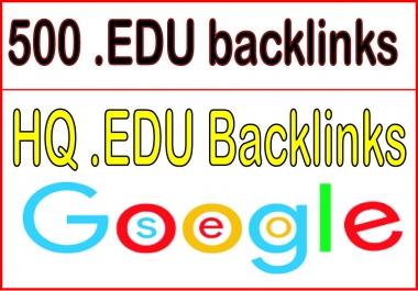 Get you 500 HQ. EDU PR10 to PR6 Backlinks