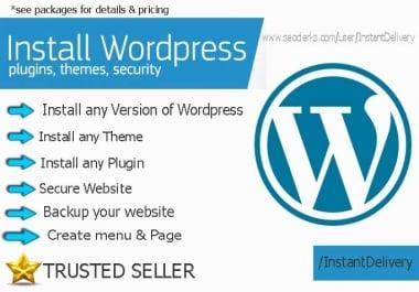 I Will Install Wordpress Theme,  Plugins, And Add Security