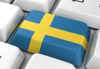 500 words English/Swedish translation native speaker
