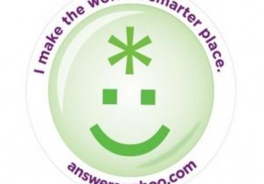 create manually 8 yahoo answer question