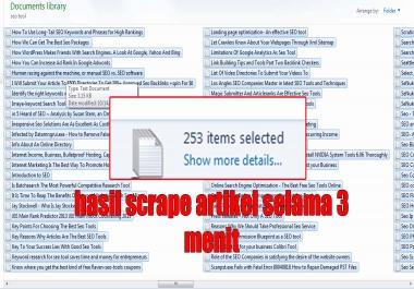 I will give you more hundred articles with your keyword just 10 minutes