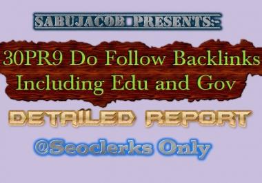 30PR9 and PR10 do follow backlinks for Your Seo