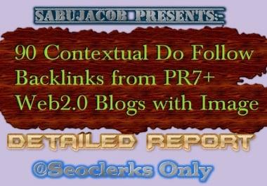 90 Contextual Backlinks from PR7 to PR9 Web2 Blogs