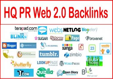 Get you 60 high PR web 2.0 Backlinks