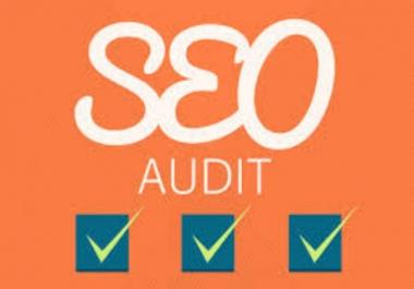 create your website SEO Audit report with recommendations
