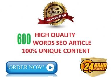 write 600 words article in 24 hours