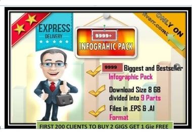 send 10 000 INFOGRAPHICS Elements Best Seller Pack Professional Unique Editable