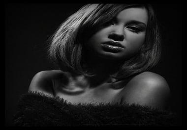 High Quality Retouching,  three versions of picture