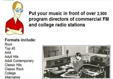 promote your music to over 2500 FM stations