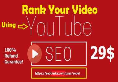 RANK 1 YOUTUBE VIDEO USING SEO WITH GURANTEE