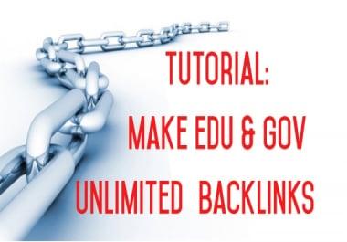 I will teach how to make EDU & GOV BACKLINKS