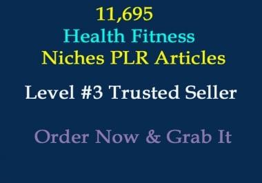 11,695 Health Fitness Niches PLR Articles